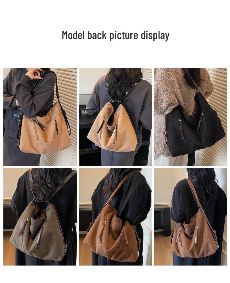 Винтажная сумка-тоут большой вместимости 2025: Стильная, Универсальная Сумка для Женщин - Ношение на Одном Плече и Через Плечо