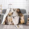 Шерстяные одеяла для собак чихуахуа, милые креативные пледы с животными из мультфильмов для дома, кусок ковра 200x150 см