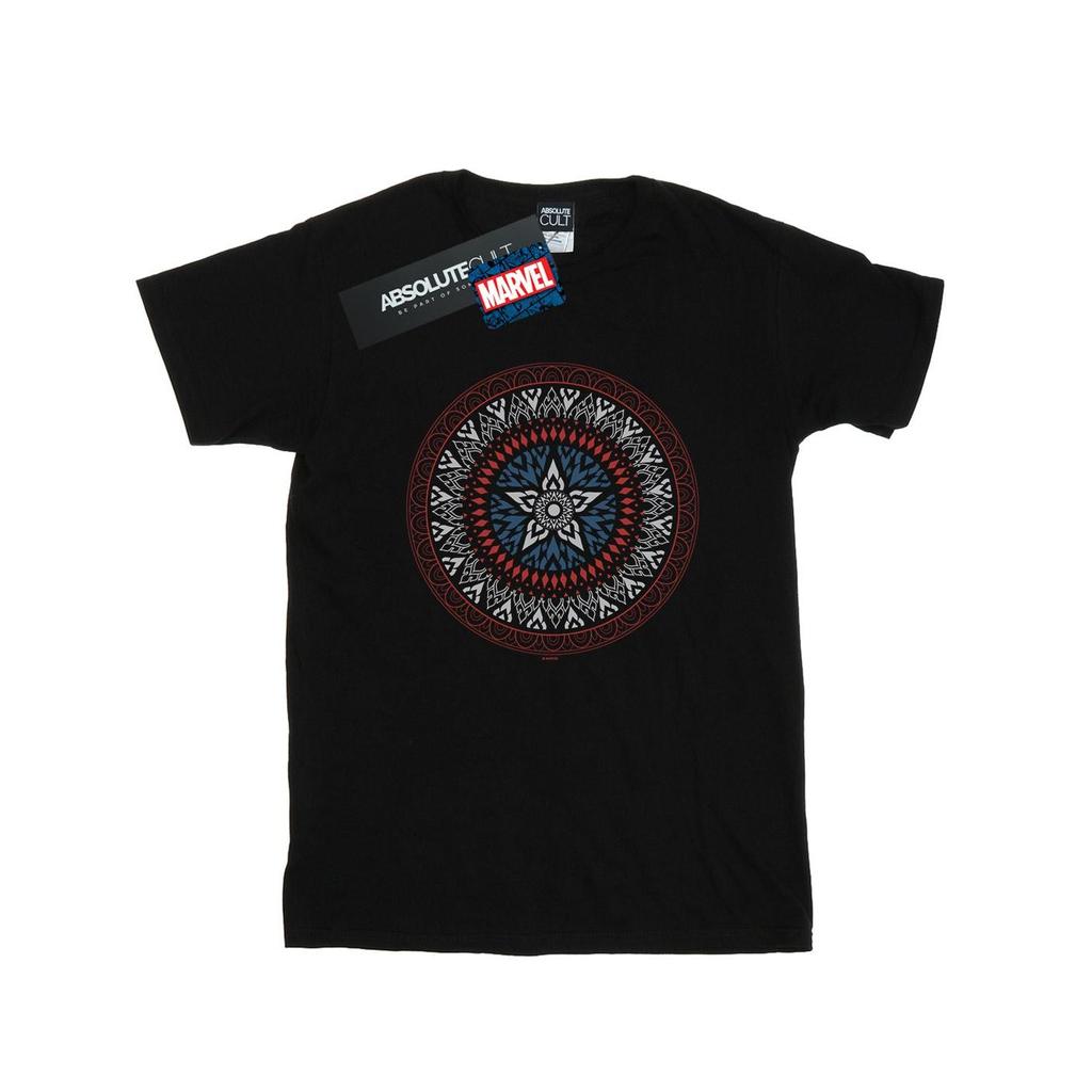 Marvel Mens Captain America Ornamental Shield T-Shirt