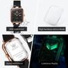 OLEVS Women Watch Fashion Simple Square Quartz Watch Classic Automatic Date Women's Elegant Bracelet Dress Luxury Watch