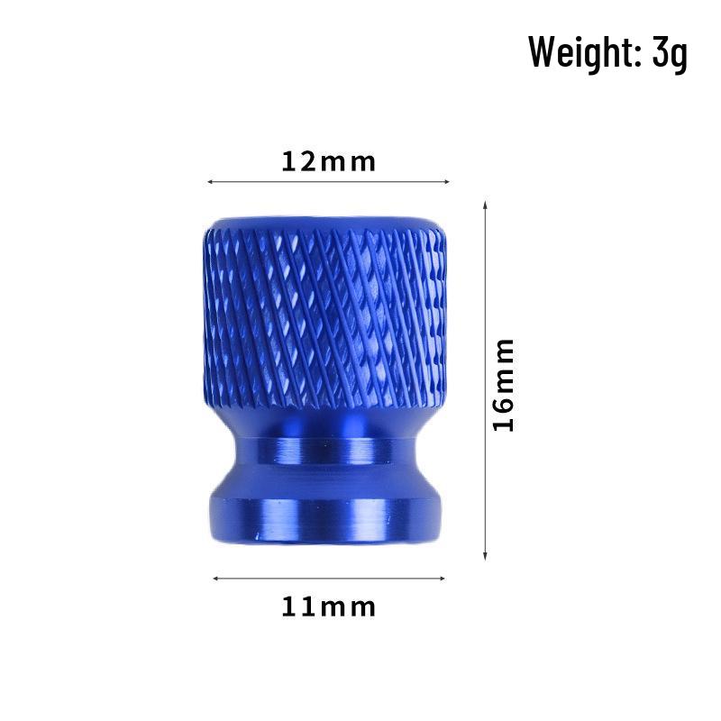 Изысканный алюминиевый накатанный колпачок клапана 12 мм для автомобилей и мотоциклов