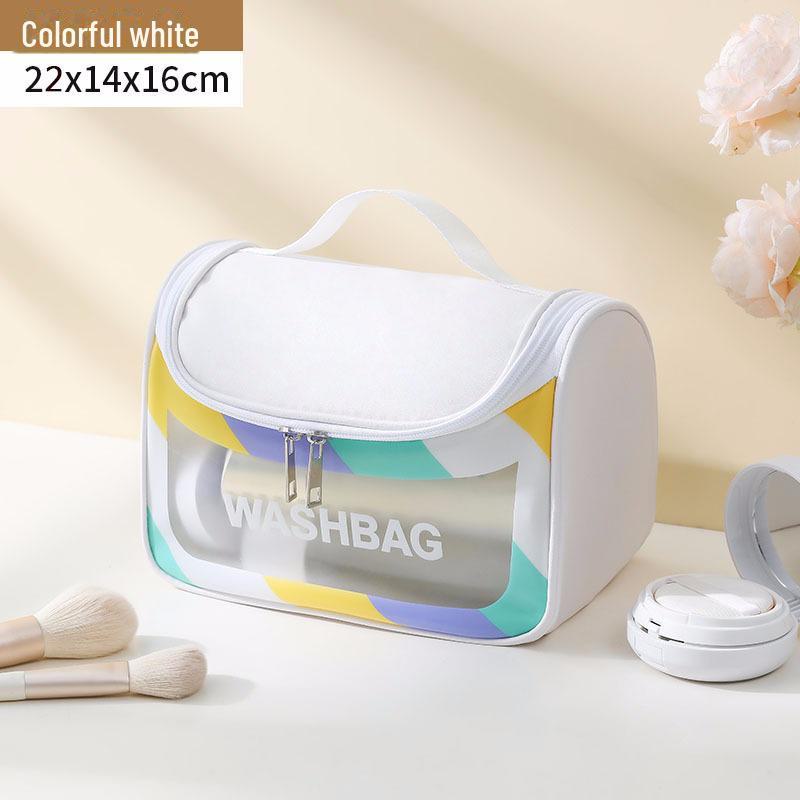 Большая прозрачная водонепроницаемая ПУ косметичка для хранения туалетных принадлежностей
