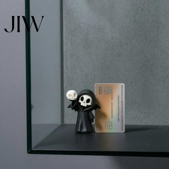 Micro Landscape Ornaments 3D Printed Grim Reaper Skull Ornament, with Bat Wings Decor, Trendy Desk Accessories Cute Gothic Figurine, for Halloween