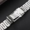 20 мм 22 мм для Seiko Роскошный цельный браслет из нержавеющей стали для Юбилейного браслета с изогнутыми концами для мужчин Регулируемые ремешки со складной застежкой