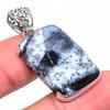 Натуральный дендритовый опал, драгоценный камень, стерлинговое серебро 925 пробы, подарочная подвеска, 1,65 дюйма, h0j58
