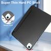 Для iPad Эйр 11 (2025)/(2024) Чехол из ПУ кожи для смарт-планшета, гладкая матовая задняя панель, встроенный держатель для карандаша