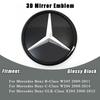 For Mercedes Benz W204 W245 X204 Class Front Grille Star Emblem Illuminated Logo Glossy Black and Chrome silver Newest 3D Style BF1