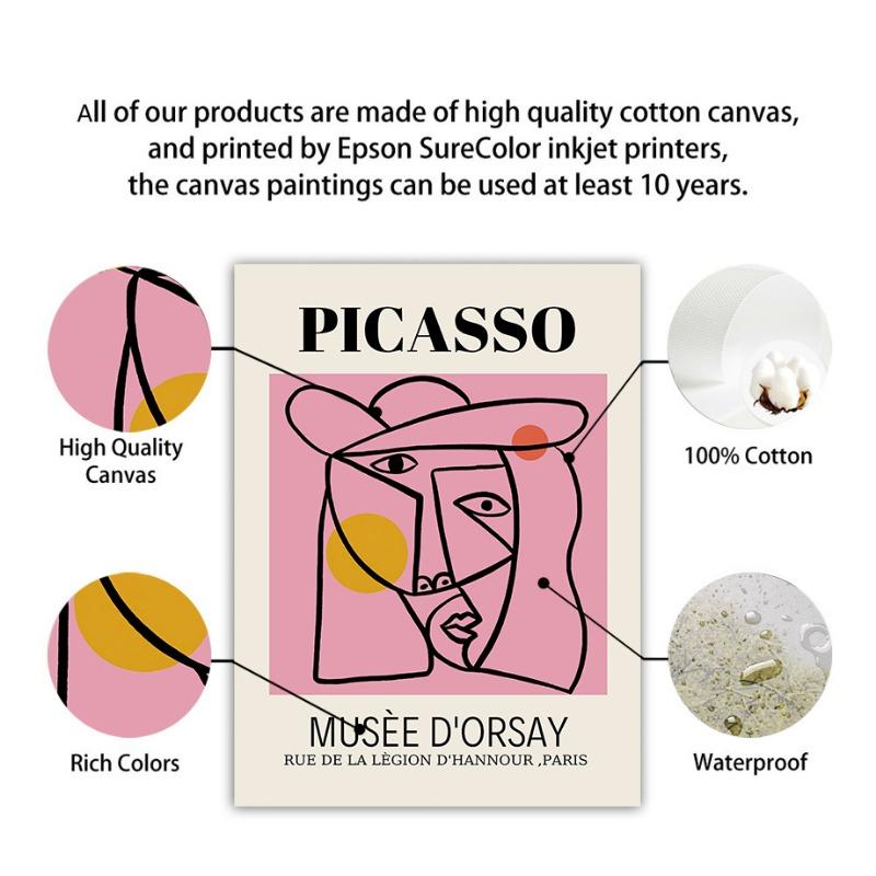 Постер Матисса Постеры и принты Пикассо Абстрактные Холст Картина Цветок Настенное искусство Картины для гостиной Кафе Бохо Домашний декор