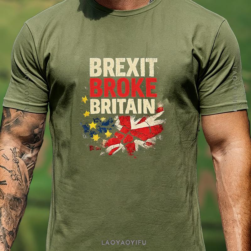 Футболка с графическим принтом distressed-флага на тему Brexit для ЕС и Великобритании, унисекс, винтажная, британская культура, хлопок, уличная одежда, повседневный топ