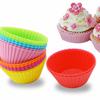 12 многоразовых силиконовых форм для выпечки, формочки для маффинов, случайные цвета
