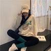 Трендовый женский свитшот свободного кроя с круглым вырезом и длинным рукавом на осень 2025 года - Студенческая верхняя одежда в корейском стиле