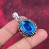 Blue Topaz Pendant, 925 Solid Sterling Silver Gemstone Jewelry, Handmade Pendant, For Thanksgiving