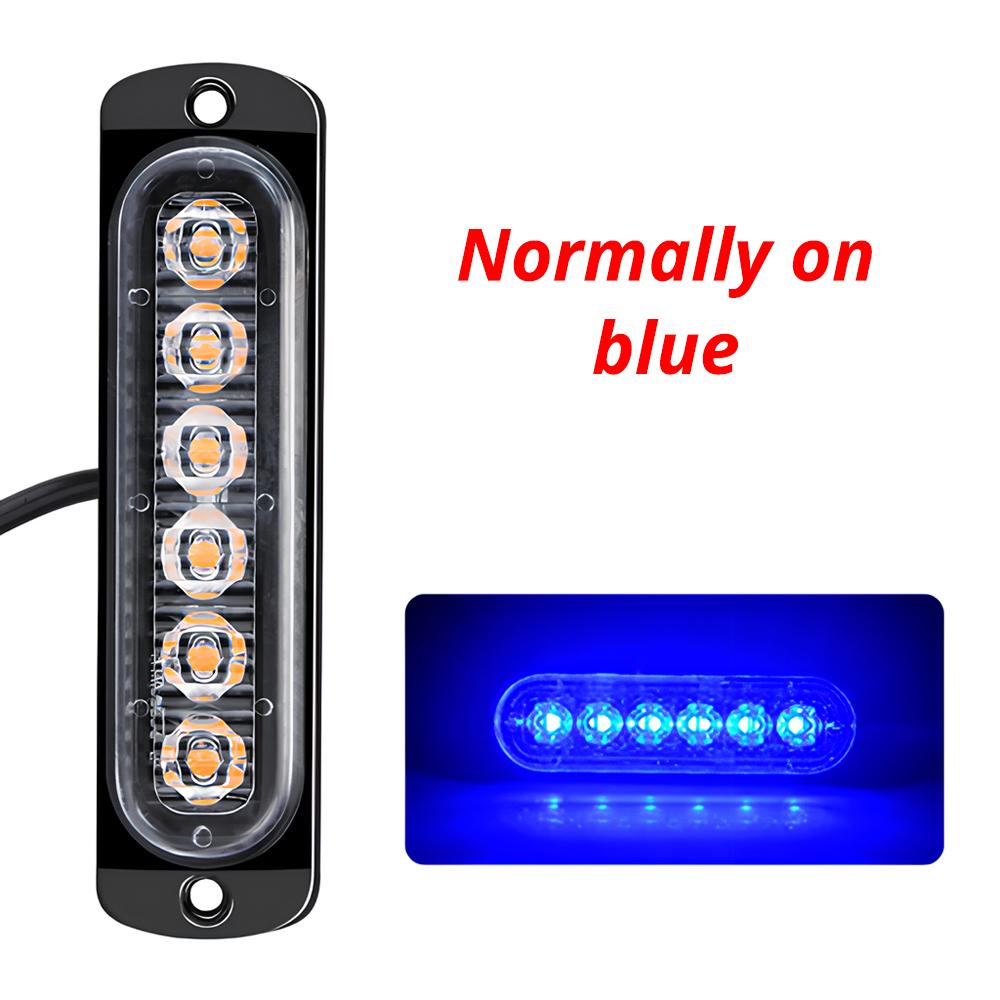 Truck 12V-24V Smd LED Warning Light Strobe Grille Flashing Car Beacon Lamp Multiple Colors 18 Modes Traffic Signal Mmodification