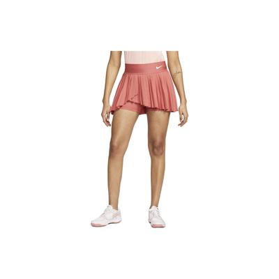Юбка для тенниса Court Dri-FIT Advantage Solid Logo с плиссировкой и высокой талией, женские юбки красного цвета DR6850-655