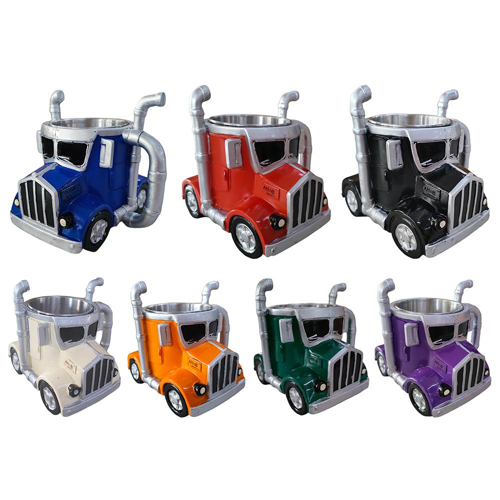 Кружки для кофе в форме полугрузовика из нержавеющей стали ручной работы Кружка для кофе в форме полугрузовика Подарки для любителей кофе и грузовиков