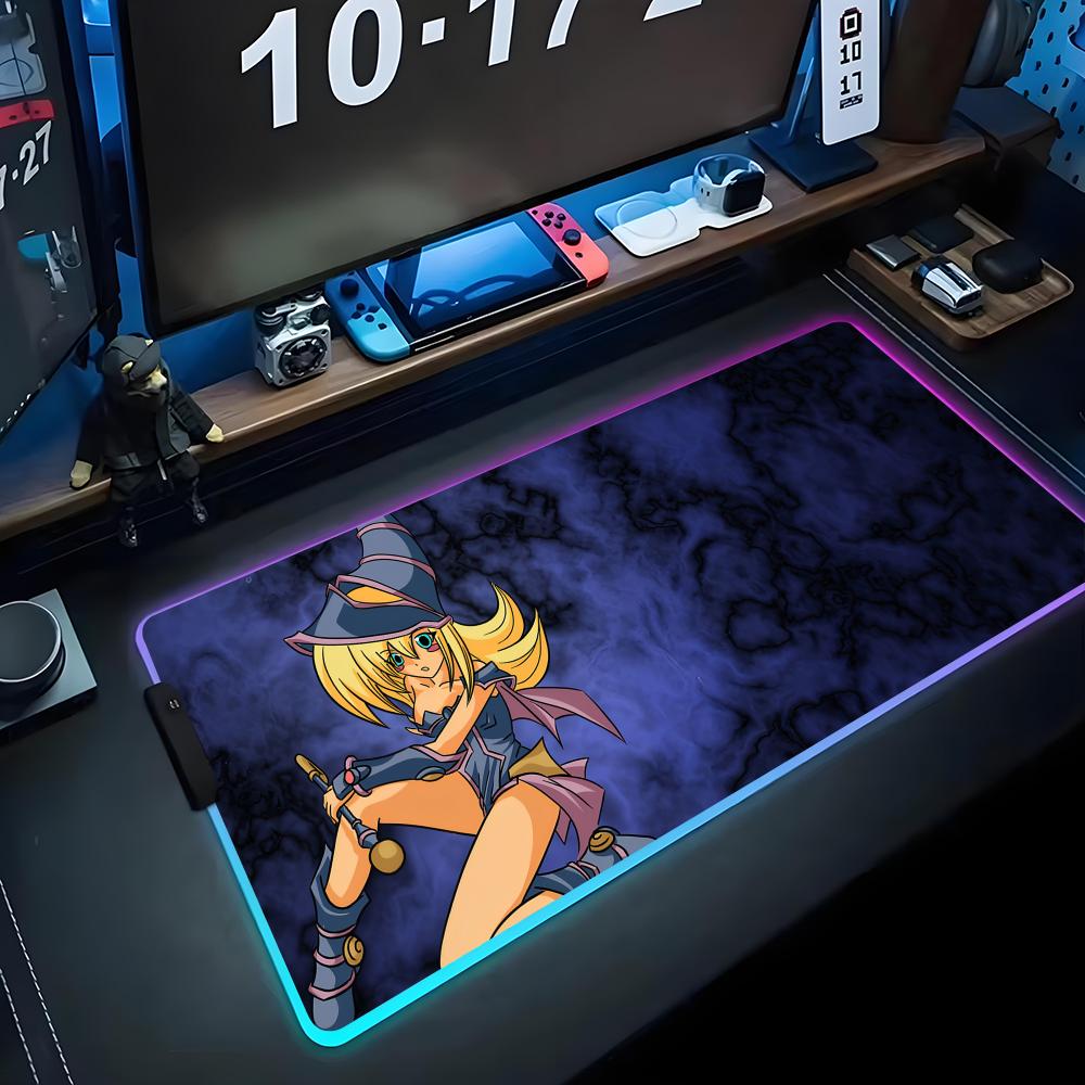 Черная волшебница Коврик для мыши RGB Игровой коврик для мыши Большой светодиодный коврик Настольный коврик для ПК Светящийся коврик для мыши Большие коврики для клавиатуры Настольный ковер С