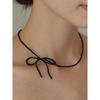 (925 Silver) Bead Ribbon Necklace Nz2103