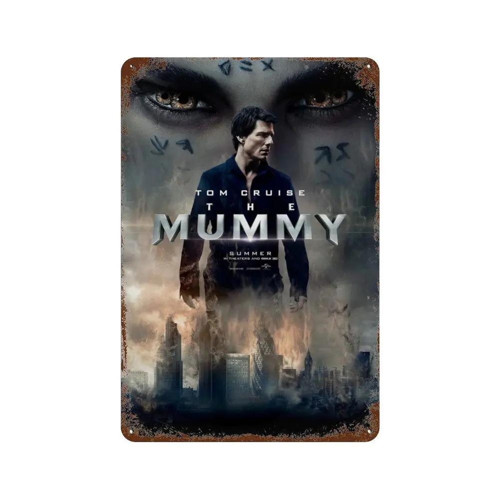 Классический постер фильма ужасов Ржавая металлическая жестяная табличка Ретро декоративная тарелка Бар Мужская пещера Гараж Клуб Металлическая вывеска Настенное украшение