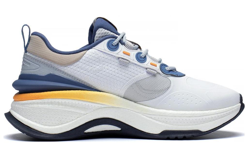 Li Ning Exceed 5 Trendy Cushioning Slip Resistant Abrasion Resistant Lightweight Low top Casual Shoes Men's Mist White AGLS173-1