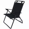 High Back Recliner Black with Storage Case Folding Rover Chair Aluminum Chair Aluminum Deck Chair Compact Folding Chair Outdoor Chair Camping