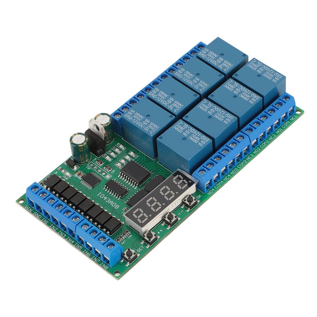 Timer Delay Relay Module IO43A08 8 Channel Multifunction Loop Interlock Self Locking Momentary Bista