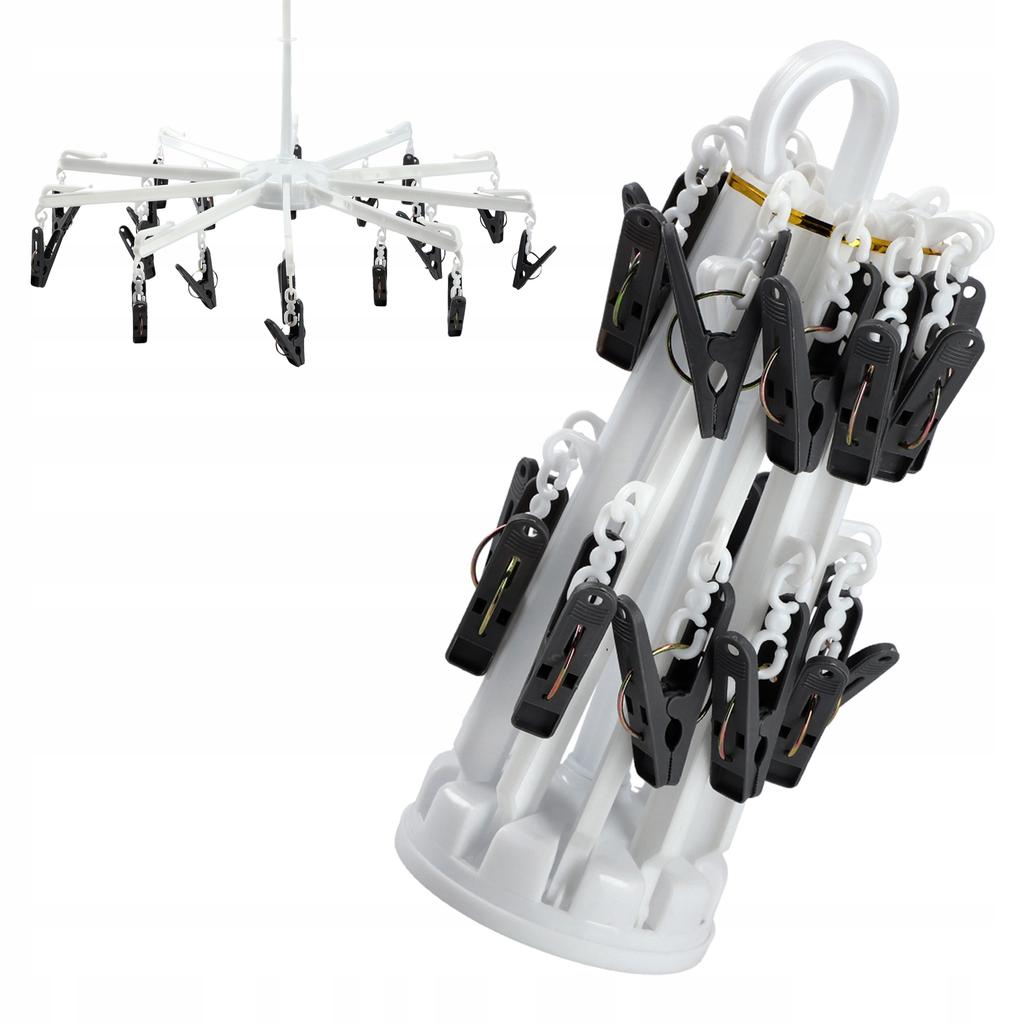 KADAX Сушилка Вешалка для Белья Носки Стирка Носки 16 Прищепок Карусель