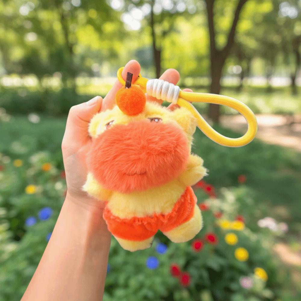 Cartoon Capybara Lulu Plush Keychain Cute Stuffed Animal Key Ring  Bag Charm