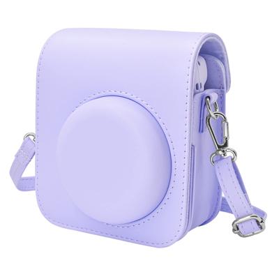 Чехол kinokoo для Instax Mini 12, Чехол для камеры Fujifilm Instax Mini 12 с защелкой и плечевым ремнем (фиолетовый)