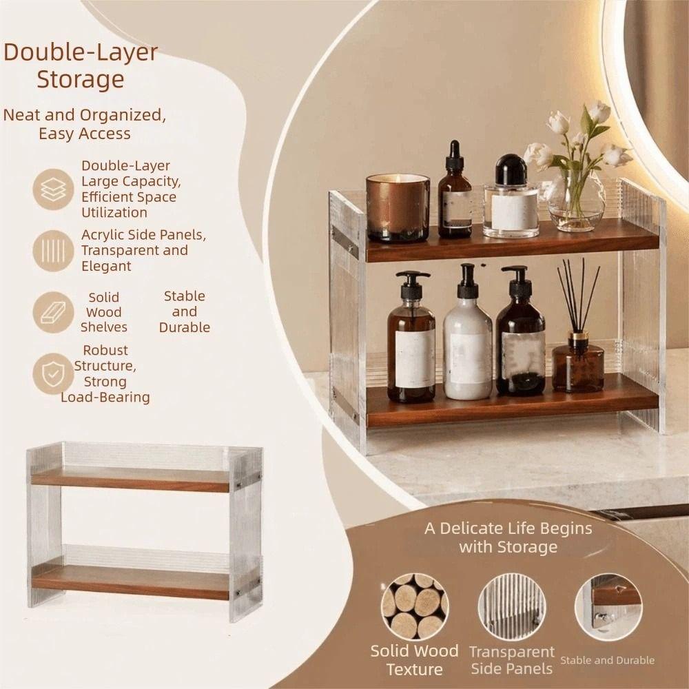 Multi-layer Design Counter Storage Shelf Vanity Sink Organizer  Bathroom Countertop