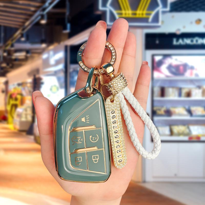 Cadillac Key Case Full Cover for CT5, CT4, CT6, XT5, XT4, XT6, ATSL - High-End Car Shell Buckle