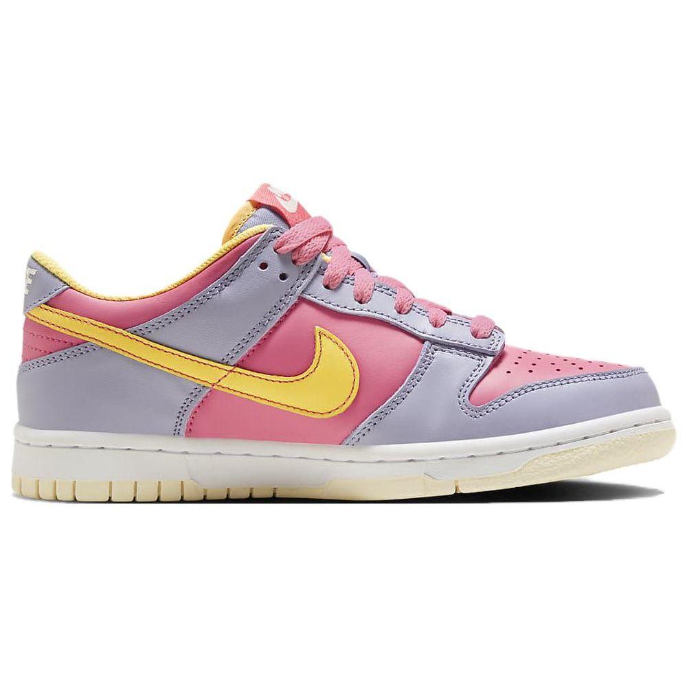 Nike Dunk Замшевые Спортивные Комфортные Прочные Дышащие Низкие Детские Кроссовки Детские кроссовки Фиолетовый Розовый DH9765-500