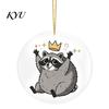 Cute Raccoon Pendant Acrylic Pendant, 2D Flat Forest Animal Charm, Double Portable Backpack Accessory Sided Hanging Accessory, Gifts for Lovers,
