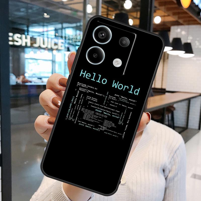 Programming Languages Cover For Xiaomi Redmi Note 13 Pro 12 11 9 10 Pro 9S 10S 11S 12S Redmi 12 10C 12C 13C Case