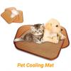 1шт охлаждающая подставка для кошек и щенков тканая кровать удобная для питомцев новая спальная подушка натуральная летняя кровать коврик ротанг