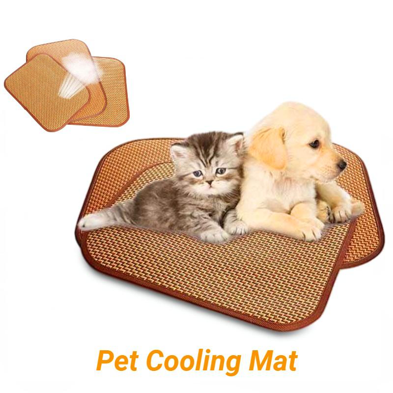 1шт охлаждающая подставка для кошек и щенков тканая кровать удобная для питомцев новая спальная подушка натуральная летняя кровать коврик ротанг