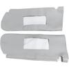 Car Sun Visor Cover Pair Gray, Leather Sun Visor Replacement Cover for Chevy Tahoe Suburban Yukon 1995-1999,(Skin Only)