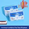 Family Pack Ultra-Fine Disposable Floss Picks: Individually Wrapped Toothpick Floss for Home Teeth Cleaning