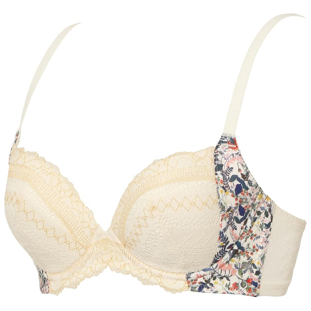 Amostyle Sustainability Project Made with Liberty M008 D70 Push-Up Bra, Fabrics, Women's, (Blue),