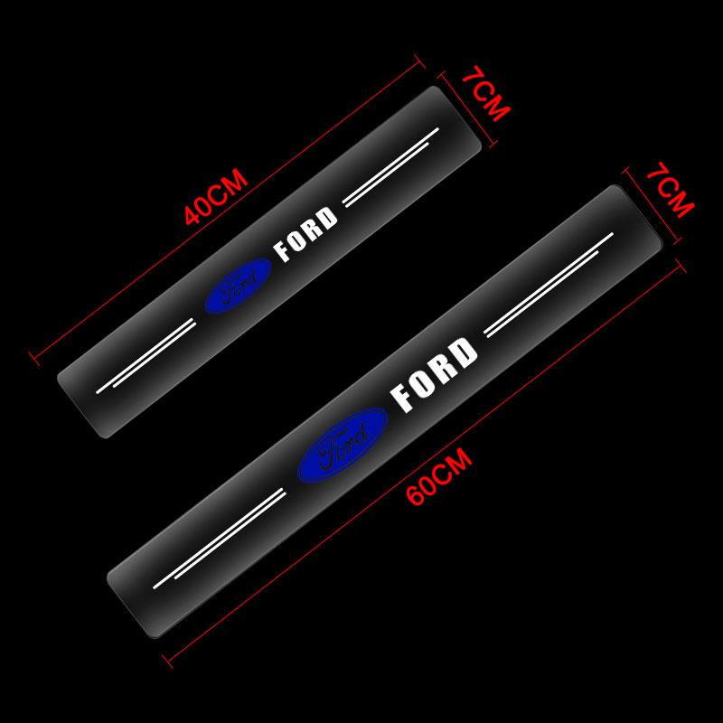 Протектор порога автомобиля Прозрачная декоративная наклейка-значок Для Ford Focus Mondeo MK1 MK2 MK4 MK3 Fiesta ST Line Kugo Transit Escape Fusion Explorer