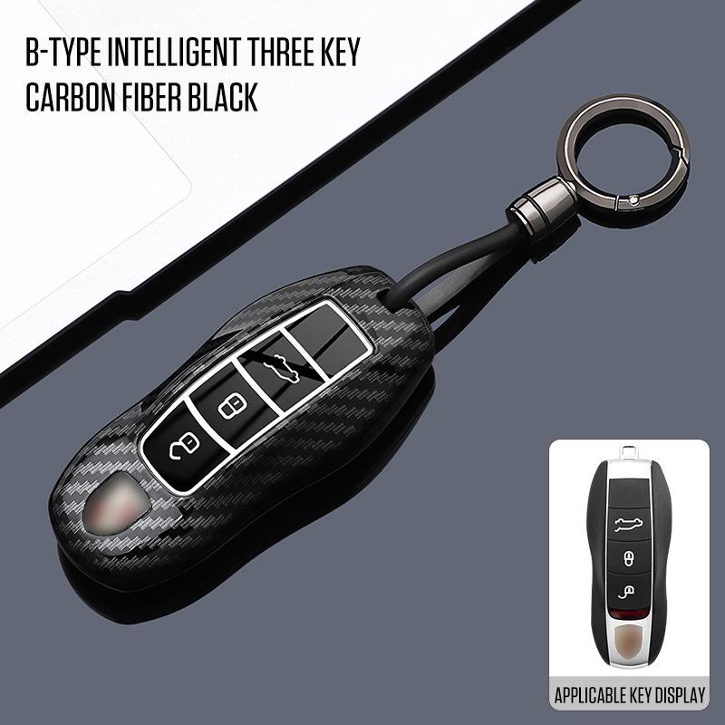 Porsche Carbon Fiber Key Cover for Panamera, Cayenne, Macan, 718, Taycan