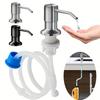 304 Stainless Steel Kitchen Sink Soap Dispenser Household Detergent Press Dispenser Extension Tube Detergent Press