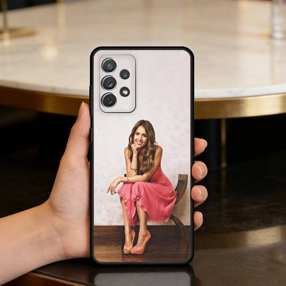 J-Jessica Актер A-Alba Мягкий Силиконовый Черный Чехол-Бампер для Телефона Samsung Galaxy A73,A72,A71,A70,A53,A52,A51