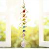 Подвеска из искусственного хрустального шара со спиральным хвостом, декоративная подвеска, ветряная вертушка, создатель радуги, двойная спираль