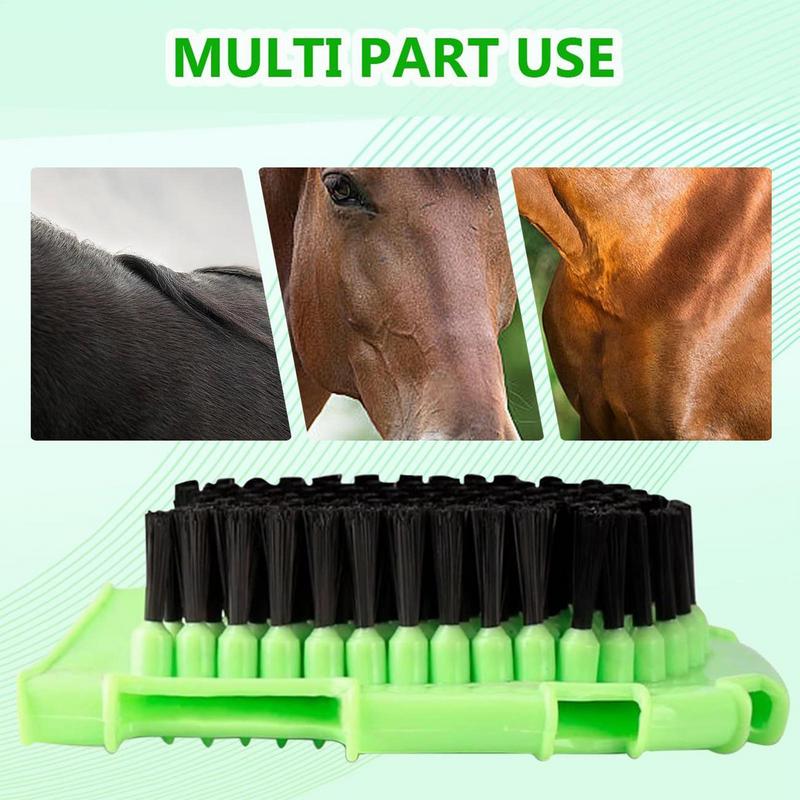Horse Brushes for Grooming Dense Bristle Handheld Horse Washing Brush Versatile Grooming Tool for Bathing Washing Shedding