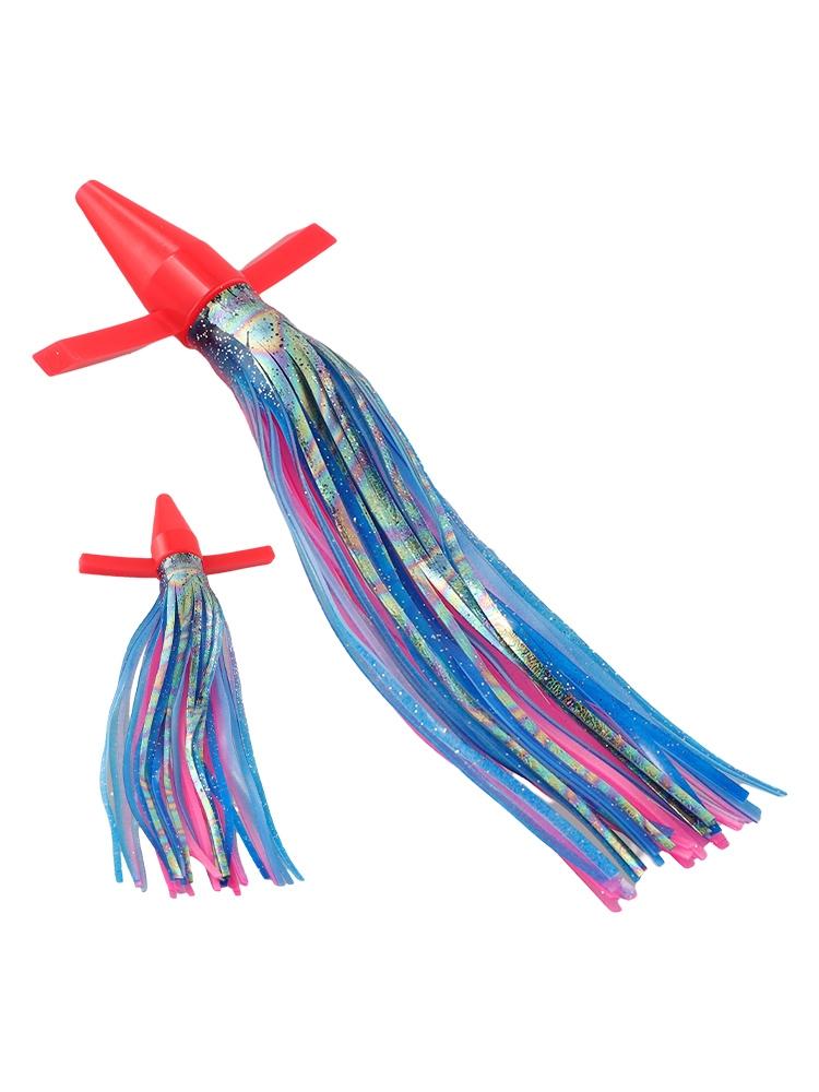 Soft Sea Head Teaser Bait Trolling Lure Double Skirted Double Skirted