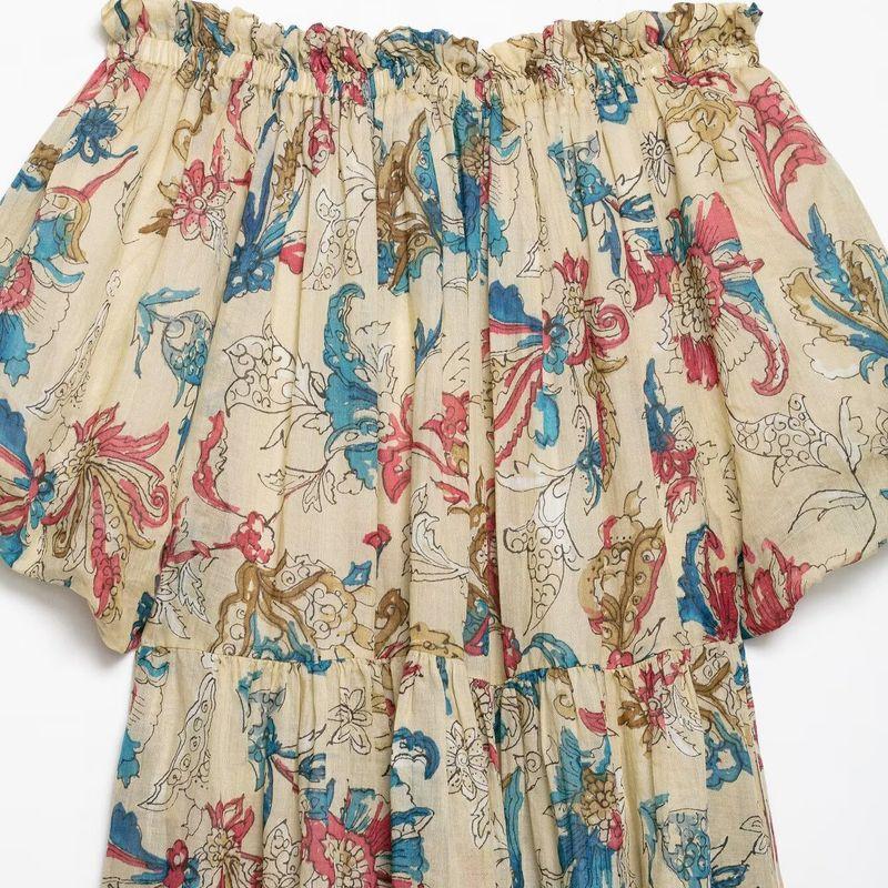 Kaslead New Women Clothes Western Style Fashion Simple Loose Print Dress 8190860 711