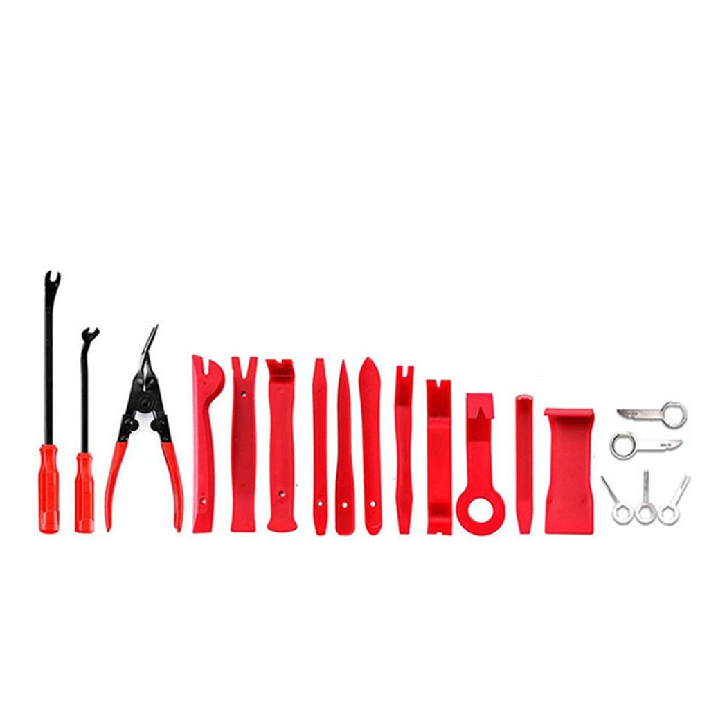 12/19 шт. Набор для разборки салона автомобиля Инструмент для снятия пластиковой отделки автомобиля Съемник автомобильных клипс Инструменты для панелей Набор съемников для отделки автомобиля