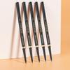 Маленький тонкий карандаш для бровей с двухсторонней кистью, прочный, легко окрашиваемый, устойчивый к поту, натуральный карандаш для бровей