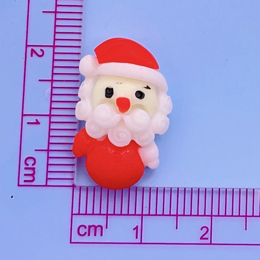 Cartoon Christmas Bell Resin Accessories Diy Cream Glue Hairpin Mobile Phone Case Shoe Buckle Christmas Tree Decoration