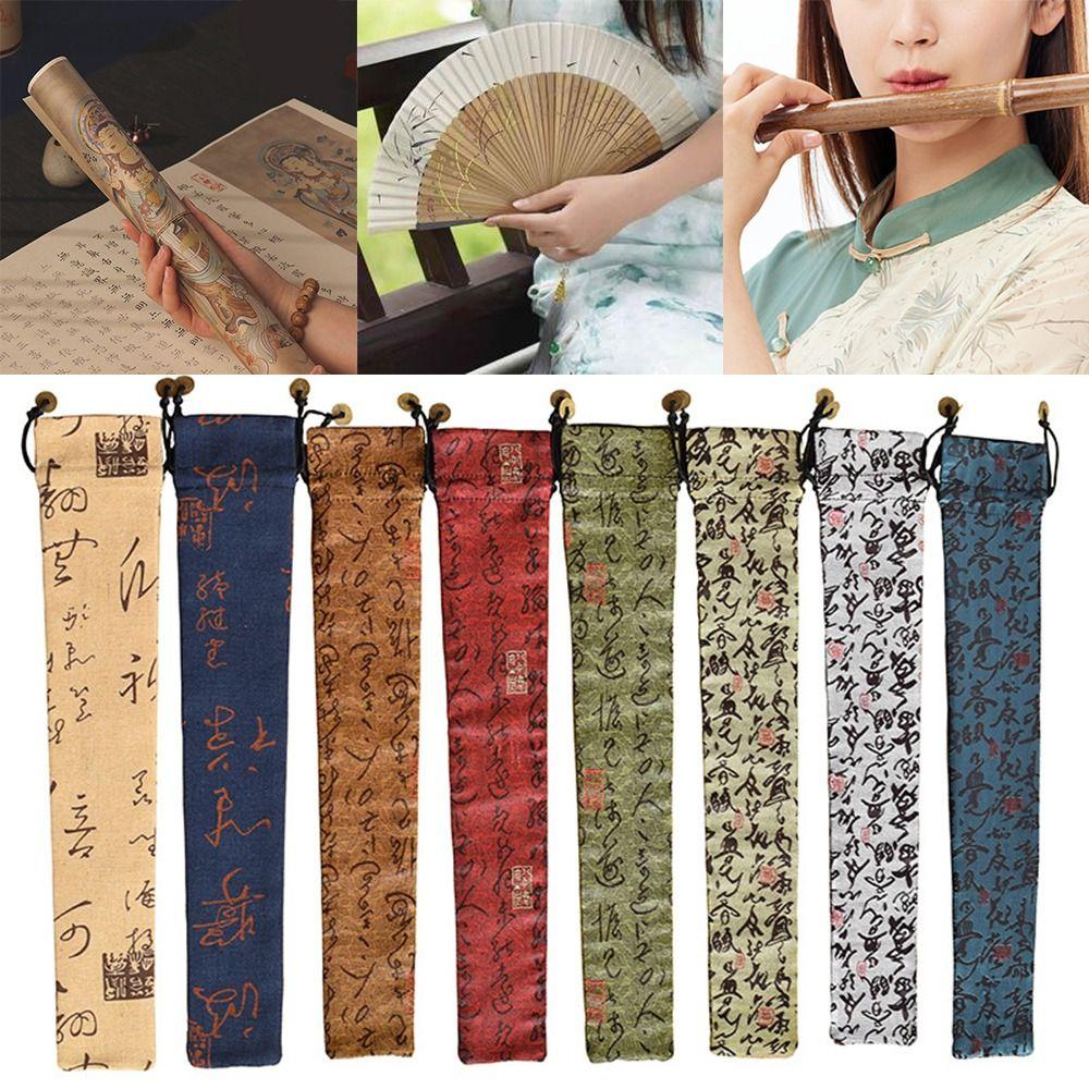 Парчовый складной веерный мешок для подарков, упаковка флейты, защитный чехол, плакаты